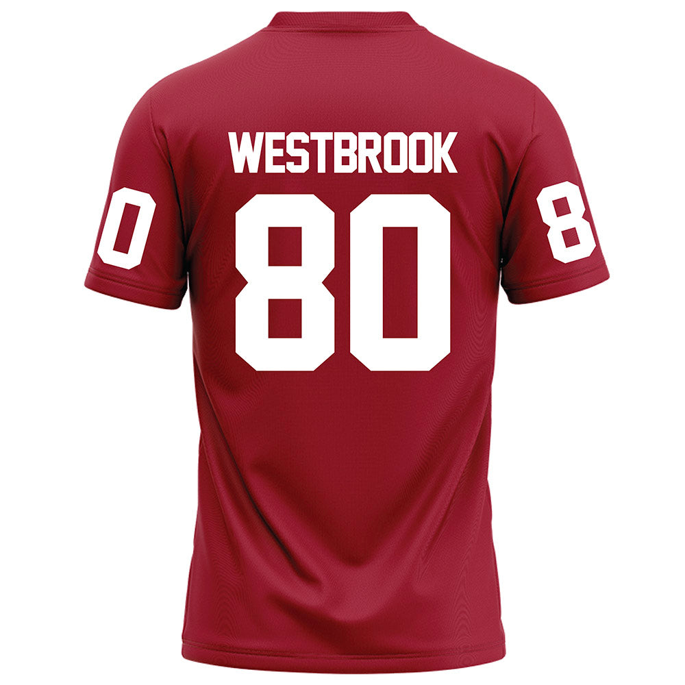 WSU - NCAA Football : Noah Westbrook - Red Football Jersey-1