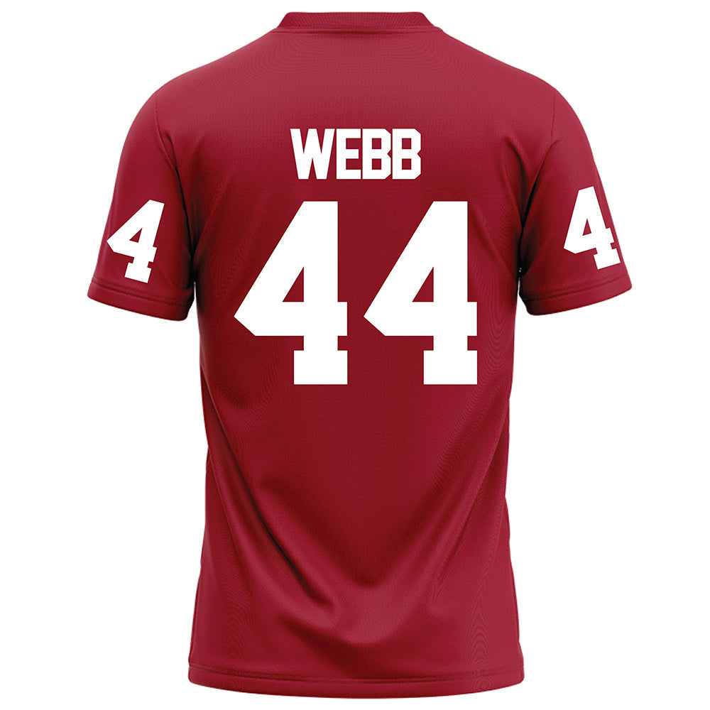 WSU - NCAA Football : Luke Webb - Red Football Jersey-1