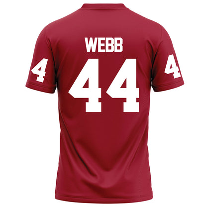 WSU - NCAA Football : Luke Webb - Red Football Jersey-1