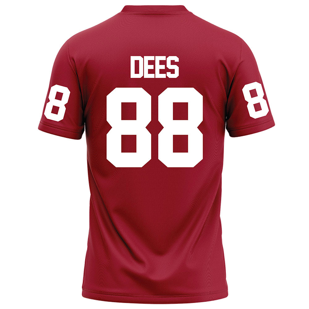 WSU - NCAA Football : Jordan Dees - Red Football Jersey-1