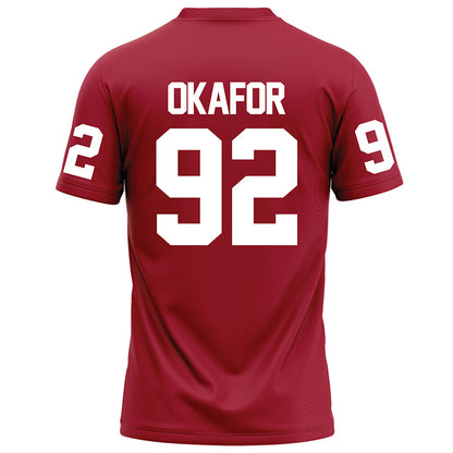 WSU - NCAA Football : Ike Okafor - Red Football Jersey-1