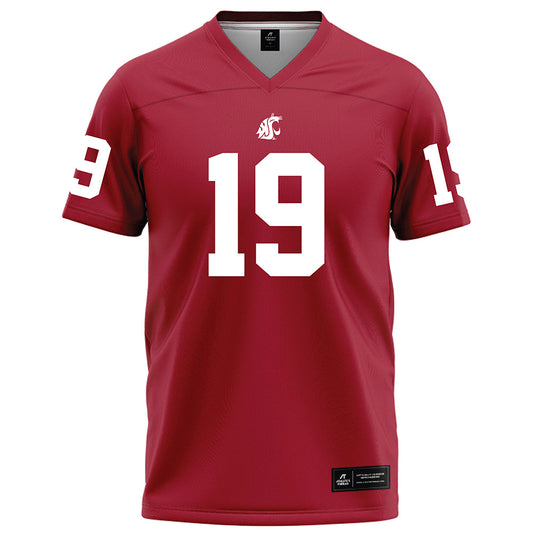 WSU - NCAA Football : Kayo Patu - Red Football Jersey-0