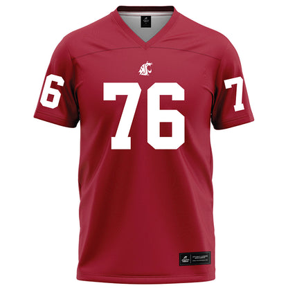 WSU - NCAA Football : Grayson Campbell - Red Football Jersey-0