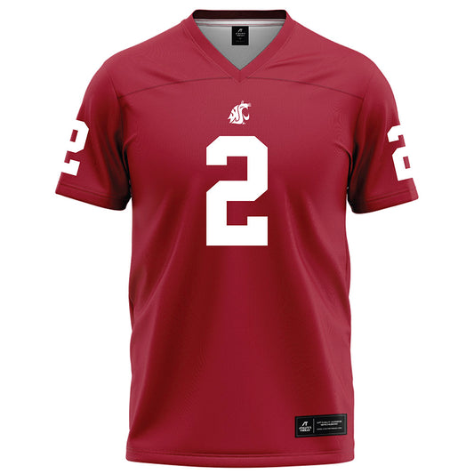 WSU - NCAA Football : Julian Dugger - Red Football Jersey-0