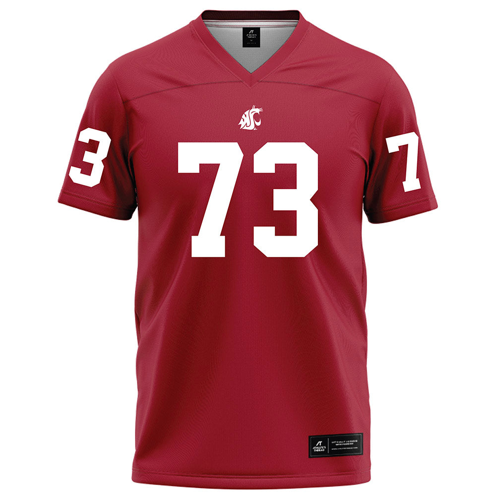 WSU - NCAA Football : AJ Olerich - Red Football Jersey-0