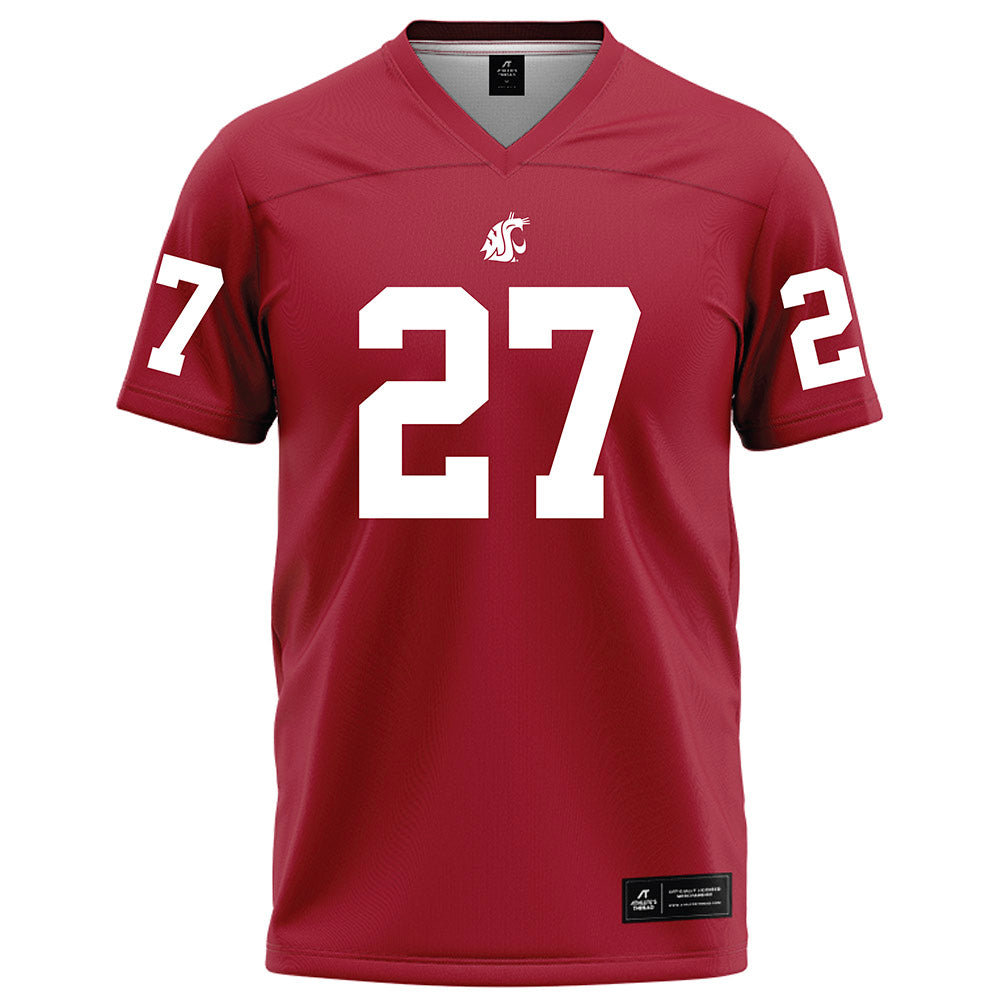 WSU - NCAA Football : Hudson Cedarland - Red Football Jersey