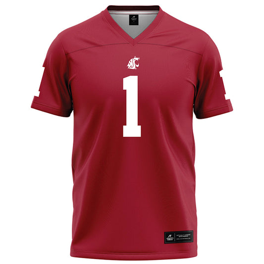 WSU - NCAA Football : Jeremiah Bernard - Red Football Jersey-0