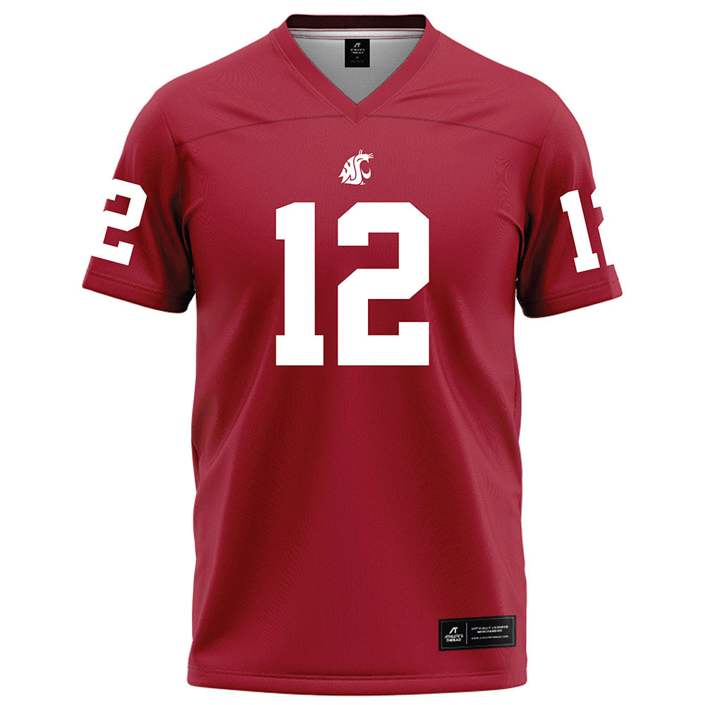 WSU - NCAA Football : Caden Pinnick - Red Football Jersey-0