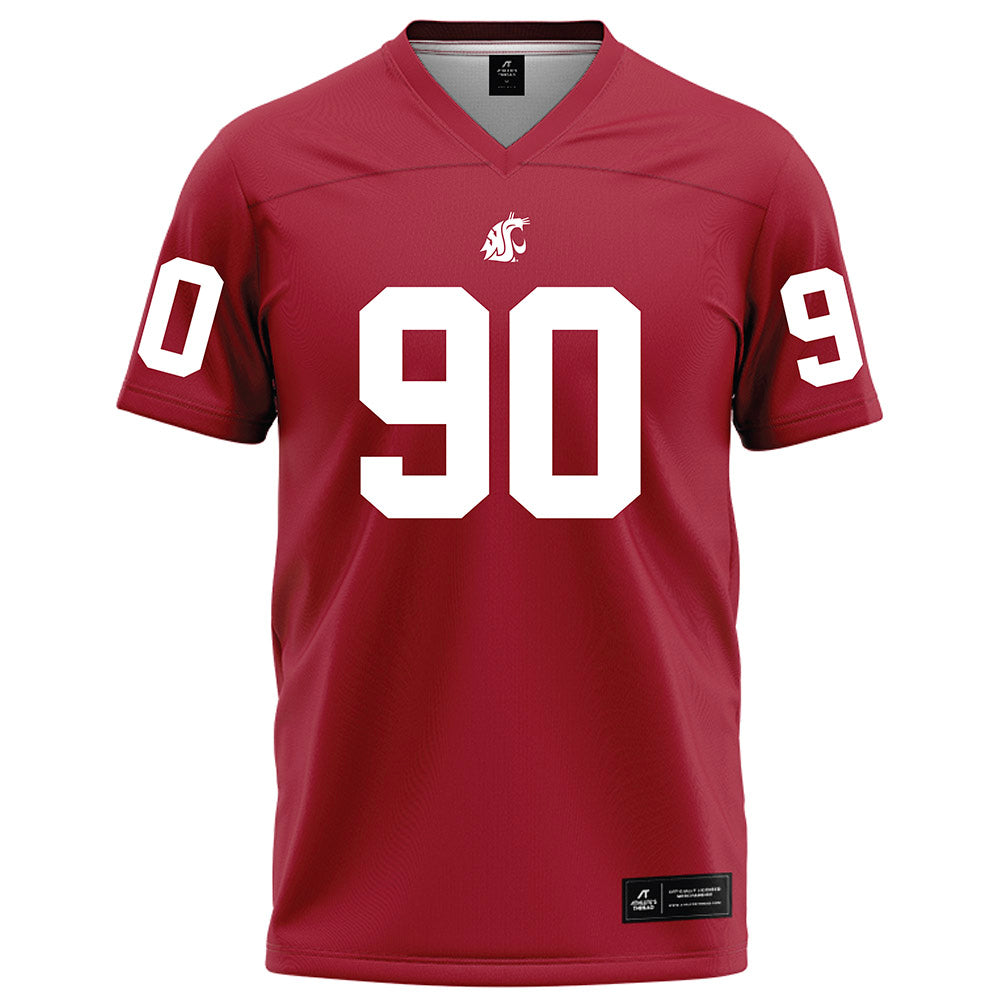 WSU - NCAA Football : Akio Martinson - Red Football Jersey-0