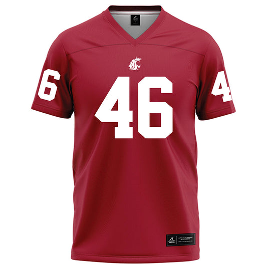 WSU - NCAA Football : Miguel Arenas - Red Football Jersey-0