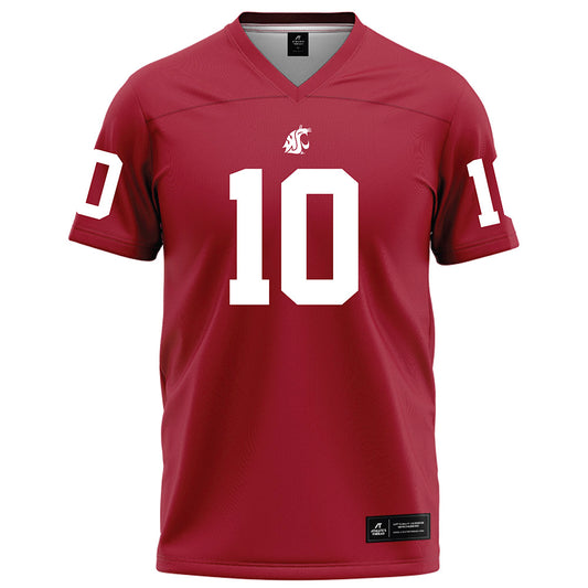 WSU - NCAA Football : Lance McGee - Red Football Jersey-0
