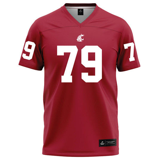 WSU - NCAA Football : Turner Bertrand - Red Football Jersey-0