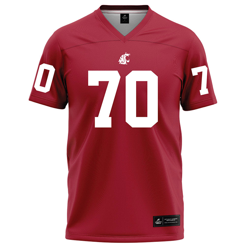 WSU - NCAA Football : Dylan Hildebrand - Red Football Jersey-0