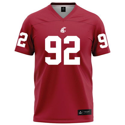 WSU - NCAA Football : Ike Okafor - Red Football Jersey-0