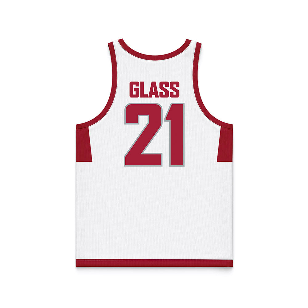 WSU - NCAA Men's Basketball : Ace Glass - White Basketball Jersey-1