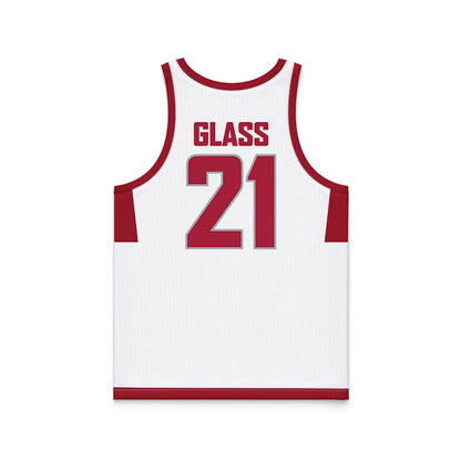 WSU - NCAA Men's Basketball : Ace Glass - White Basketball Jersey-1