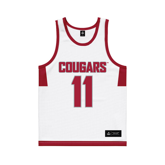 WSU - NCAA Men's Basketball : Jerone Morton - White Basketball Jersey-0