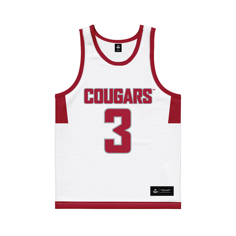 WSU - NCAA Men's Basketball : Simon Hildebrandt - White Basketball Jersey-0