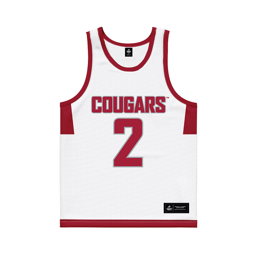 WSU - NCAA Men's Basketball : Eemeli Yalaho - White Basketball Jersey-0