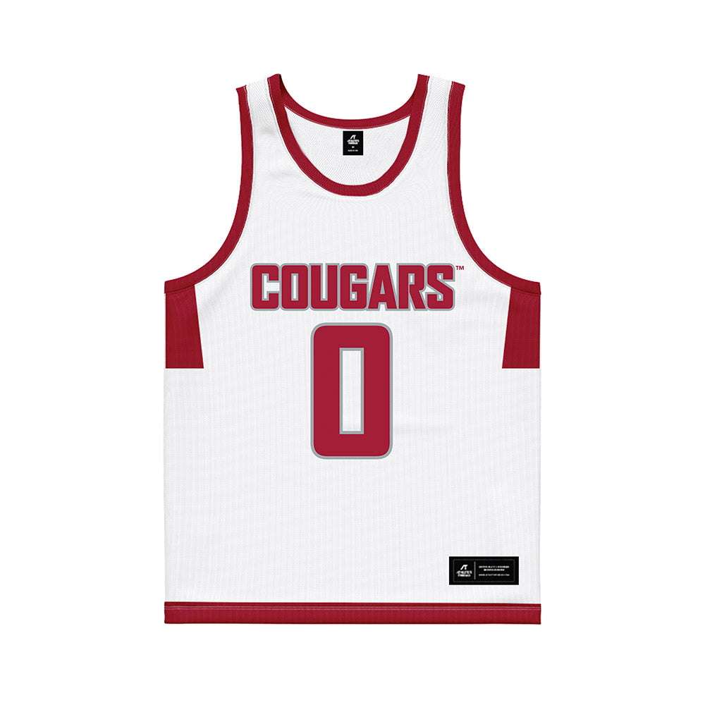 WSU - NCAA Men's Basketball : Emmanuel Ugbo - White Basketball Jersey-0