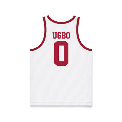 WSU - NCAA Men's Basketball : Emmanuel Ugbo - White Basketball Jersey-1