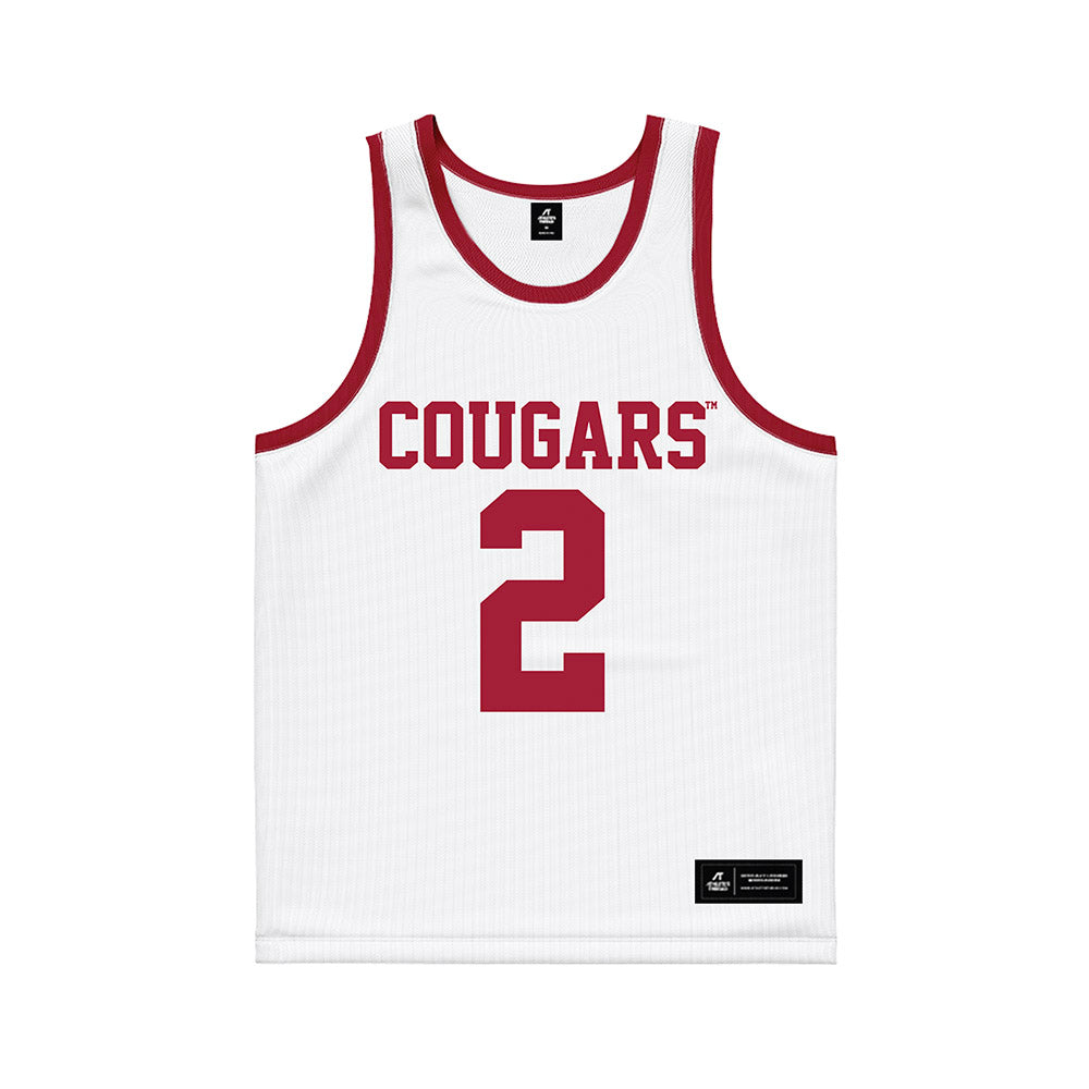 WSU - NCAA Men's Basketball : Eemeli Yalaho - White Basketball Jersey-0