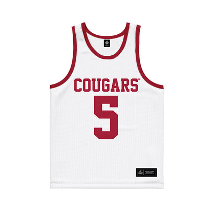 WSU - NCAA Men's Basketball : Tomas Thrastarson - White Basketball Jersey-0