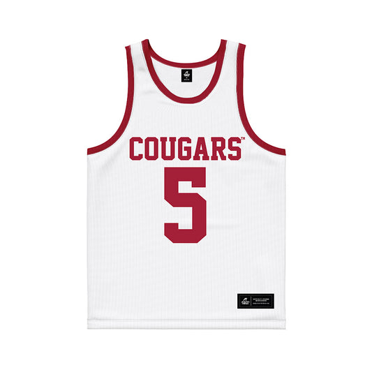 WSU - NCAA Men's Basketball : Tomas Thrastarson - White Basketball Jersey-0