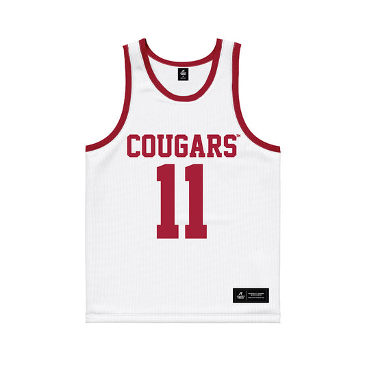 WSU - NCAA Men's Basketball : Jerone Morton - White Basketball Jersey-0