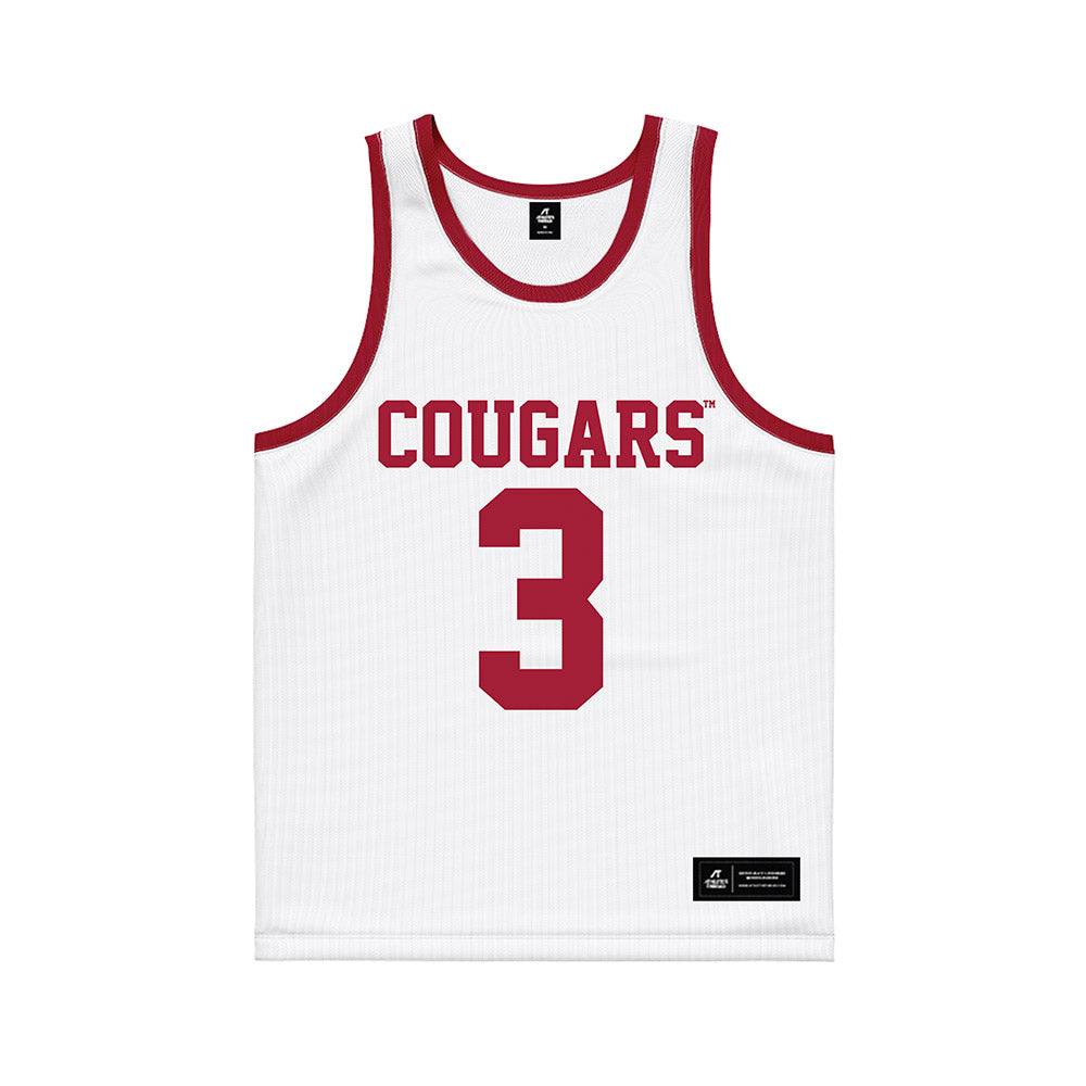 WSU - NCAA Men's Basketball : Simon Hildebrandt - White Basketball Jersey-0