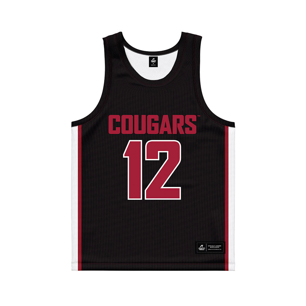 WSU - NCAA Women's Basketball : Marta Alsina Alberich - Black Basketball Jersey-0