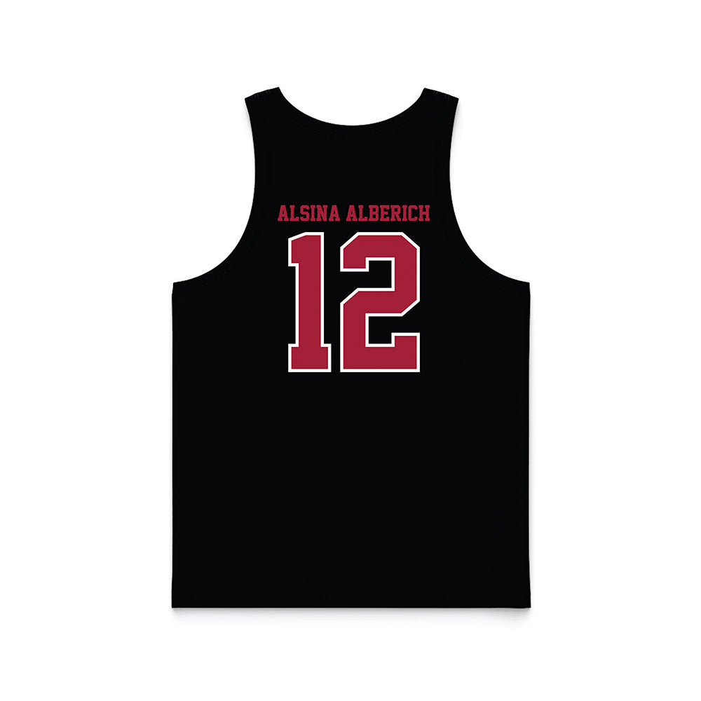WSU - NCAA Women's Basketball : Marta Alsina Alberich - Black Basketball Jersey-1