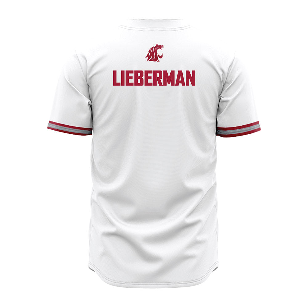 WSU - NCAA Baseball : Harvey Lieberman - White Jersey-1