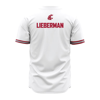 WSU - NCAA Baseball : Harvey Lieberman - White Jersey-1