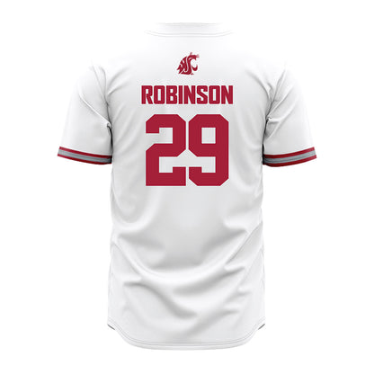 WSU - NCAA Baseball : Jacob Robinson - White Jersey-1