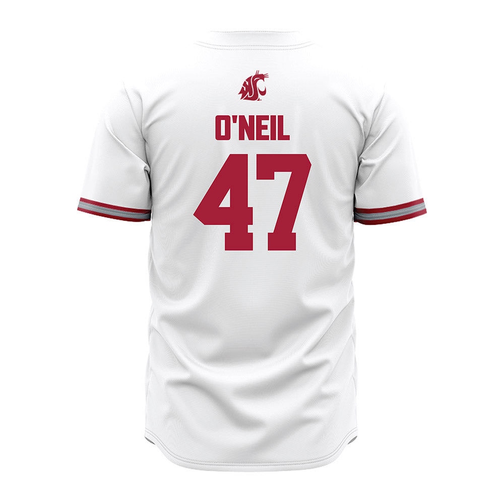 WSU - NCAA Baseball : Dillon O'Neil - White Jersey-1