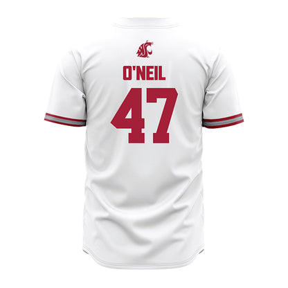 WSU - NCAA Baseball : Dillon O'Neil - White Jersey-1