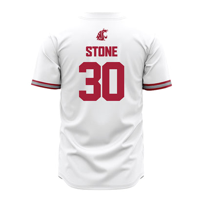 WSU - NCAA Baseball : Brandon Stone - White Jersey-1