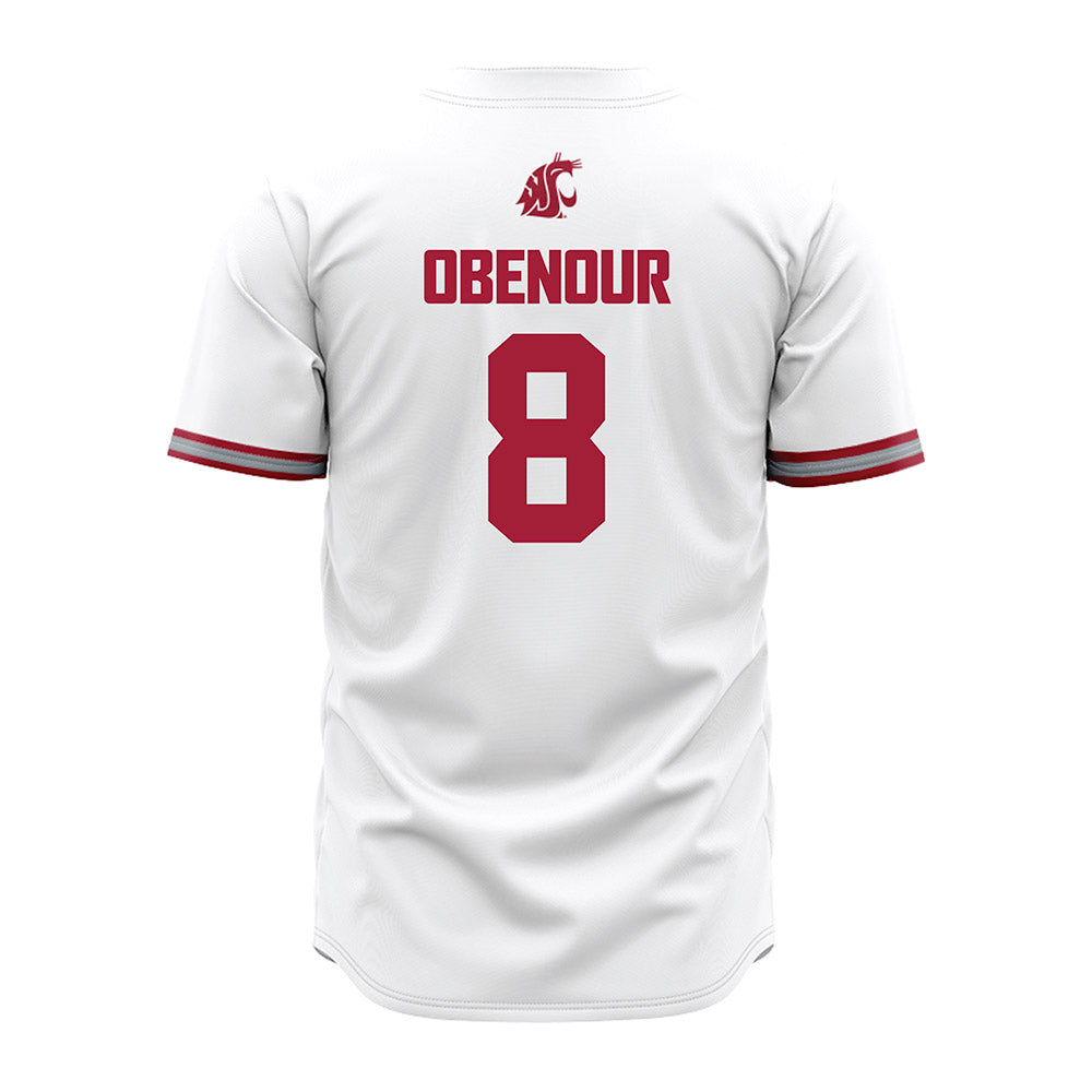 WSU - NCAA Baseball : Ollie Obenour - White Jersey-1
