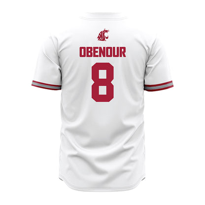 WSU - NCAA Baseball : Ollie Obenour - White Jersey-1