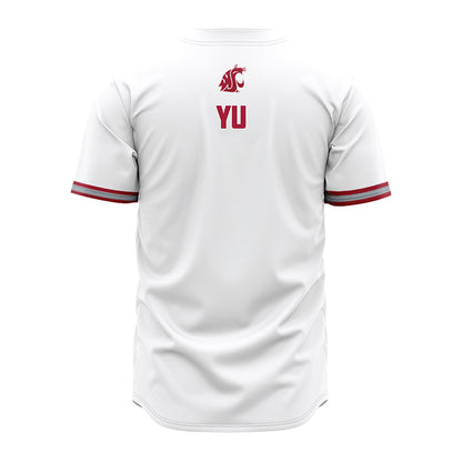 WSU - NCAA Baseball : Marwin Yu - White Jersey-1