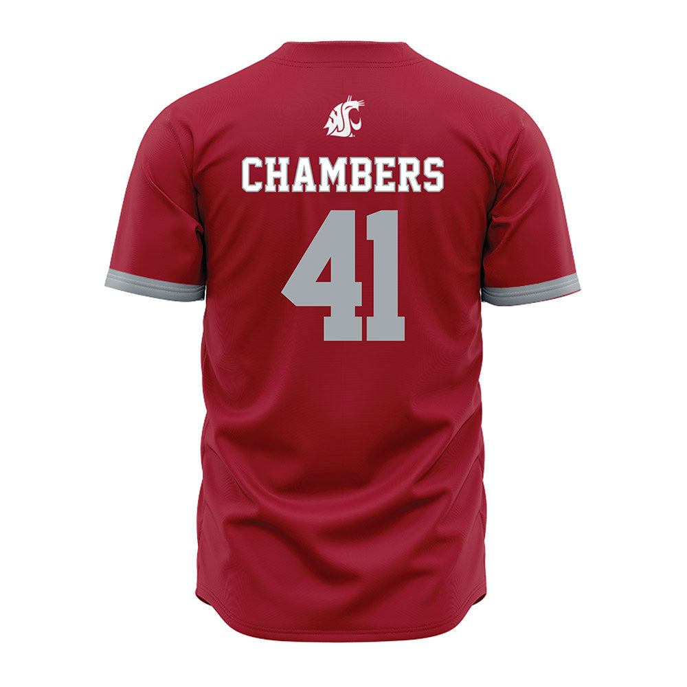 WSU - NCAA Baseball : Bryce Chambers - Red Jersey-1