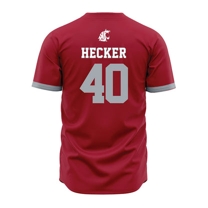 WSU - NCAA Baseball : Joey Hecker - Red Jersey-1