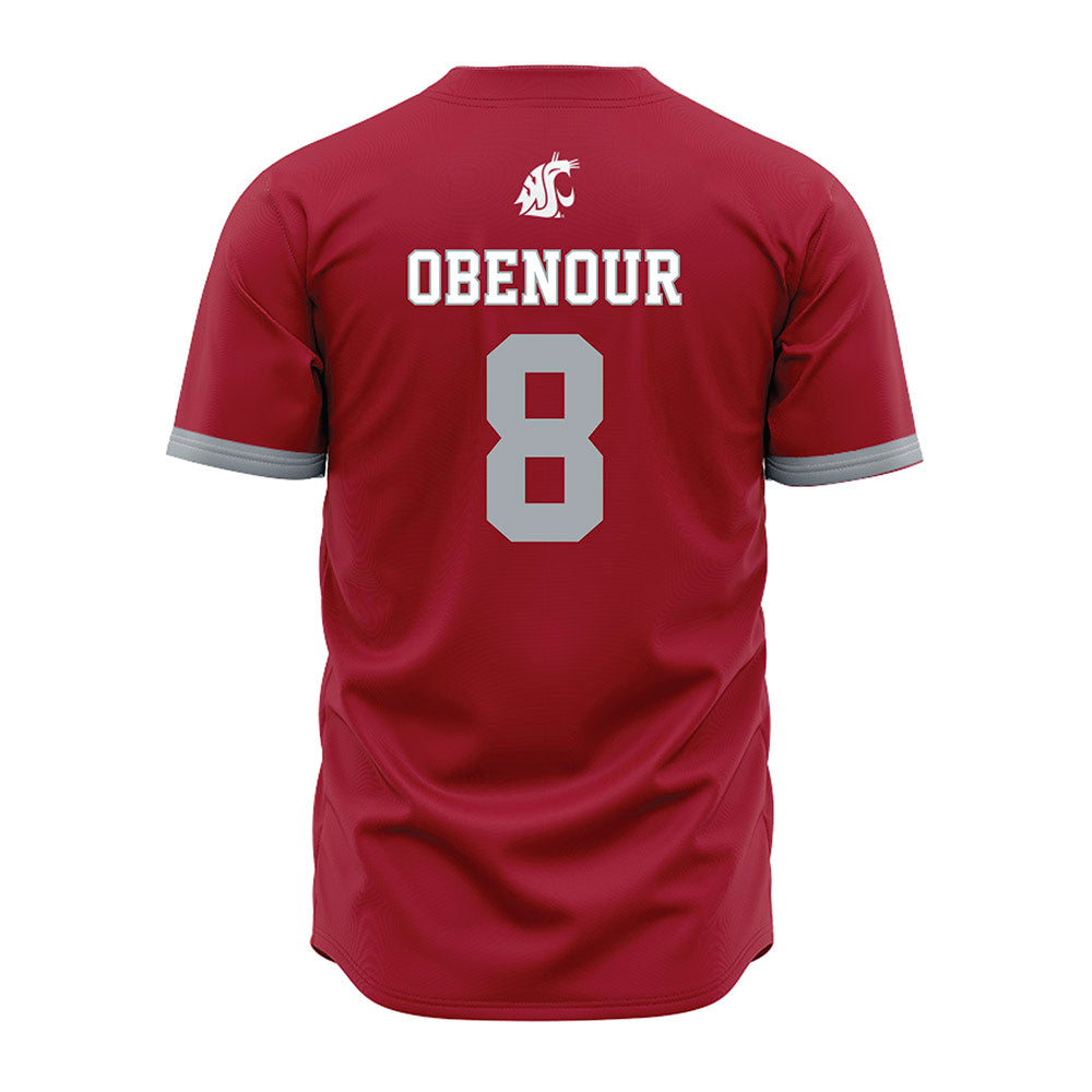 WSU - NCAA Baseball : Ollie Obenour - Red Jersey-1