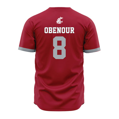 WSU - NCAA Baseball : Ollie Obenour - Red Jersey-1