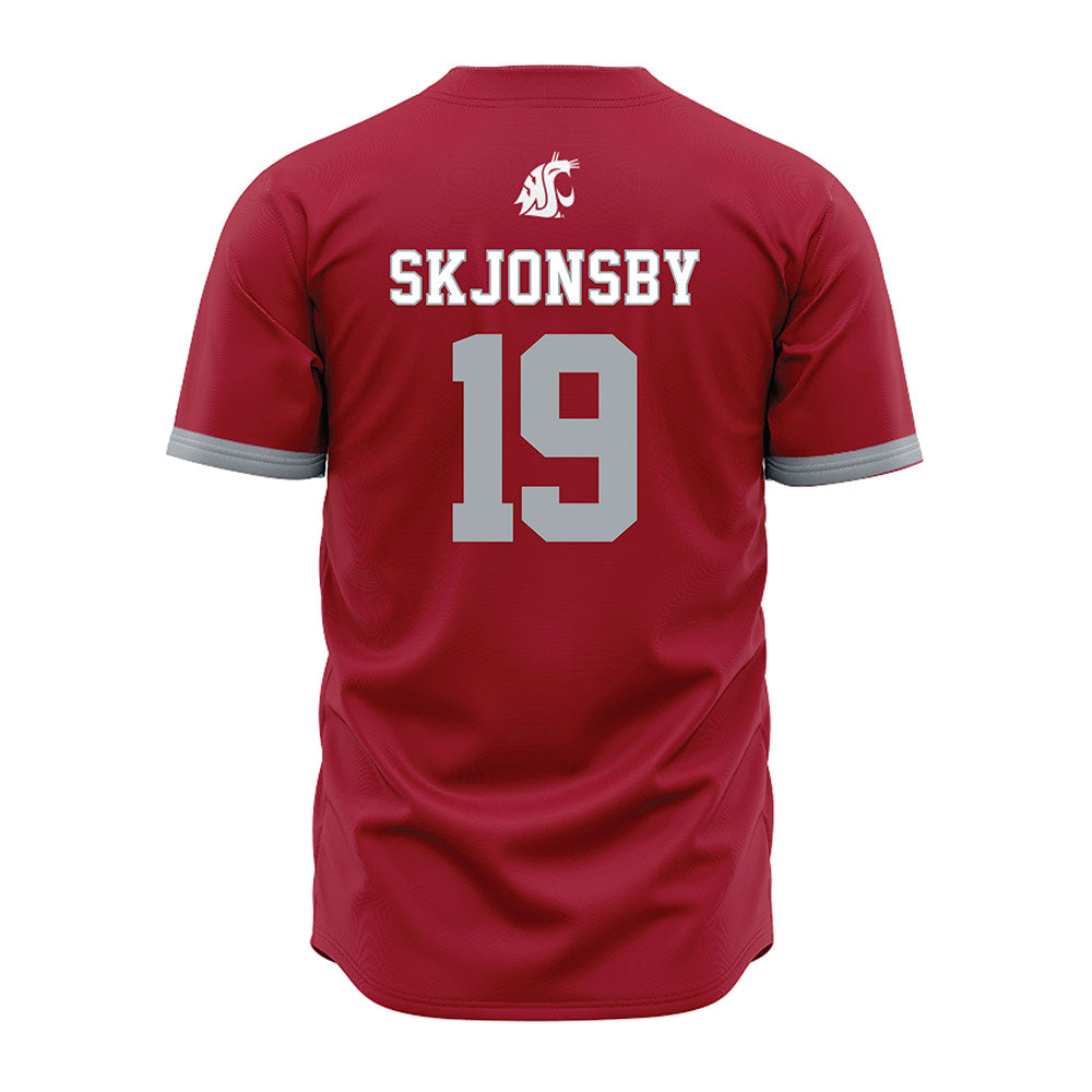 WSU - NCAA Baseball : Ryan Skjonsby - Red Jersey-1
