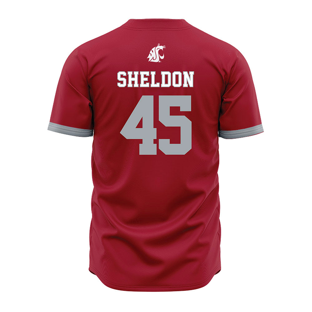 WSU - NCAA Baseball : Austin Sheldon - Red Jersey-1