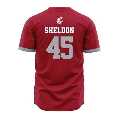 WSU - NCAA Baseball : Austin Sheldon - Red Jersey-1