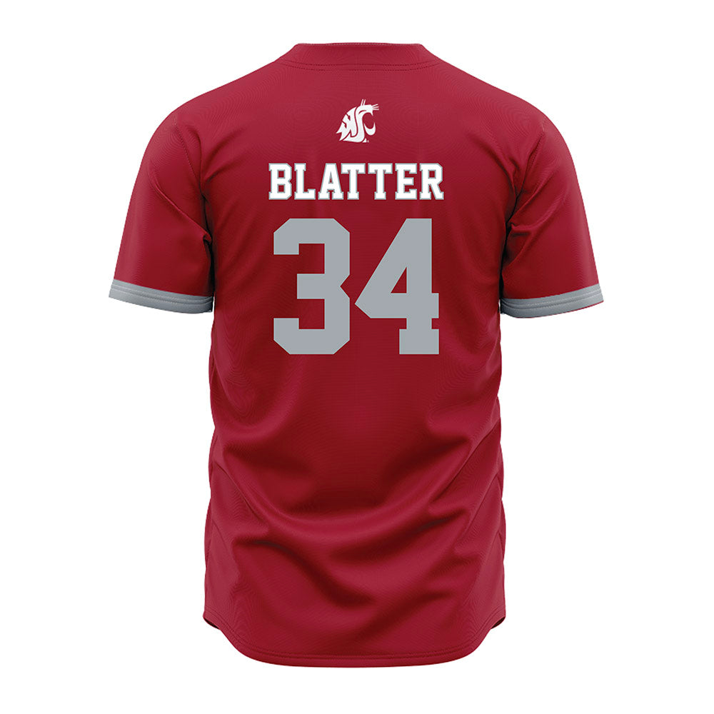 WSU - NCAA Baseball : Brock Blatter - Red Jersey-1