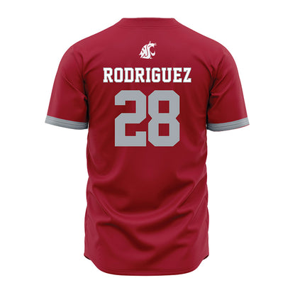WSU - NCAA Baseball : Erik Rodriguez - Red Jersey-1